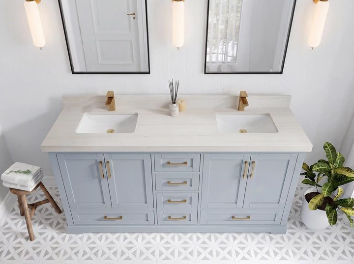 Boston 72 in. W x 22 in. D Double Sink Bathroom Vanity - photo 30