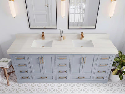 Boston 84 in. W x 22 in. D Double Sink Bathroom Vanity