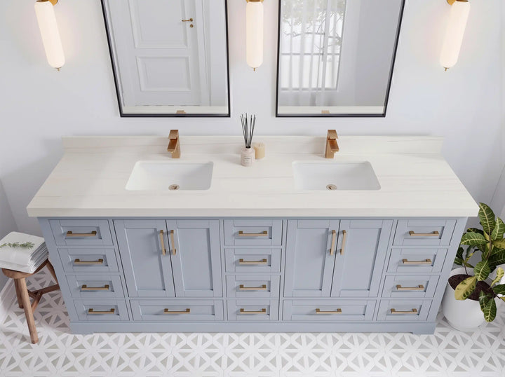 Boston 84 in. W x 22 in. D Double Sink Bathroom Vanity - photo 30