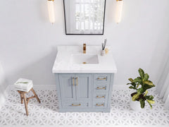 Boston 36 in. W x 22 in. D Center Sink Bathroom Vanity - photo 16