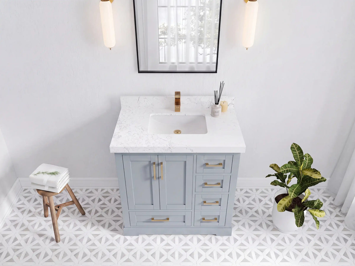 Boston 36 in. W x 22 in. D Center Sink Bathroom Vanity