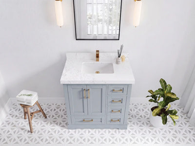 Boston 36 in. W x 22 in. D Center Sink Bathroom Vanity
