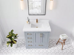 Boston 36 in. W x 22 in. D Center Sink Bathroom Vanity - photo 15