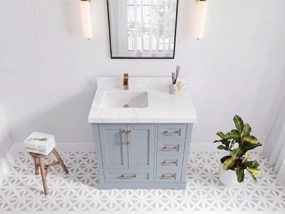 Boston 36 in. W x 22 in. D Left Offset Sink Bathroom Vanity