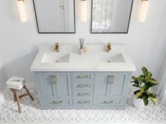 Boston 60 in. W x 22 in. D Double Sink Bathroom Vanity - photo 37