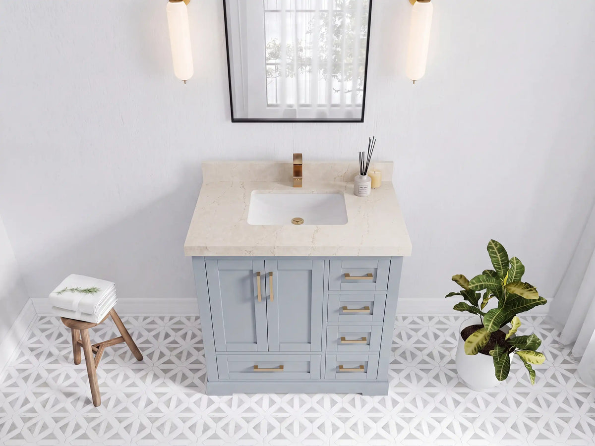 Boston 36 in. W x 22 in. D Center Sink Bathroom Vanity