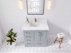 Boston 36 in. W x 22 in. D Center Sink Bathroom Vanity - photo 16