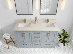 Boston 60 in. W x 22 in. D Double Sink Bathroom Vanity - photo 15