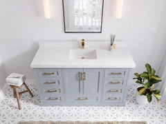 Boston 60 in. W x 22 in. D Single Sink Bathroom Vanity - photo 17