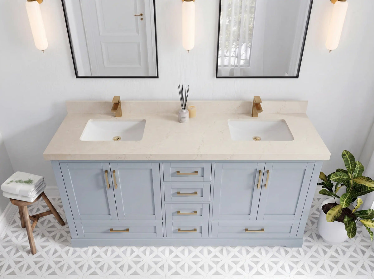 Boston 72 in. W x 22 in. D Double Sink Bathroom Vanity