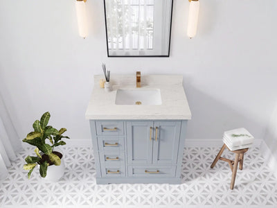 Boston 36 in. W x 22 in. D Right Offset Sink Bathroom Vanity