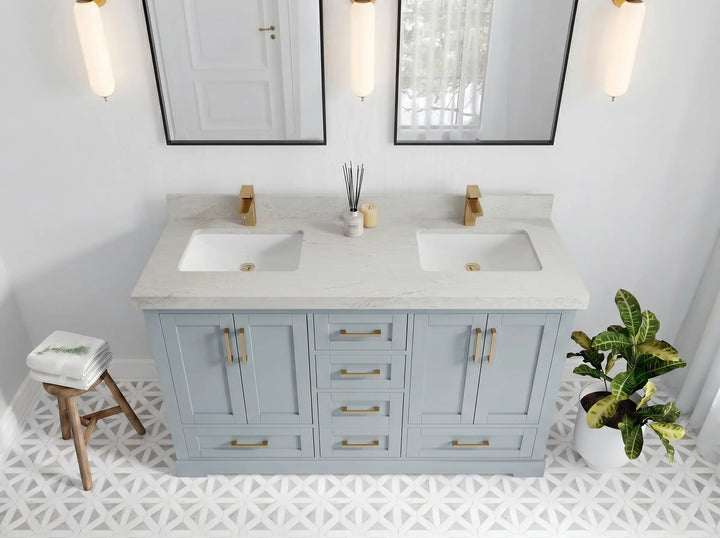 Boston 60 in. W x 22 in. D Double Sink Bathroom Vanity - photo 30