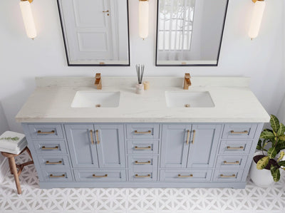 Boston 84 in. W x 22 in. D Double Sink Bathroom Vanity