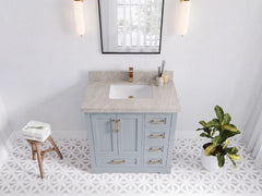 Boston 36 in. W x 22 in. D Center Sink Bathroom Vanity - photo 18