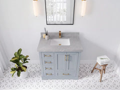 Boston 36 in. W x 22 in. D Center Sink Bathroom Vanity - photo 17