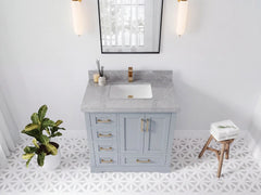 Boston 36 in. W x 22 in. D Right Offset Sink Bathroom Vanity - photo 17