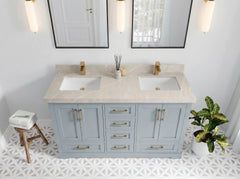 Boston 60 in. W x 22 in. D Double Sink Bathroom Vanity - photo 16