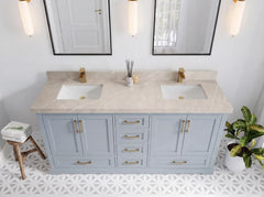 Boston 72 in. W x 22 in. D Double Sink Bathroom Vanity - photo 17