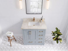 Boston 36 in. W x 22 in. D Center Sink Bathroom Vanity - photo 19