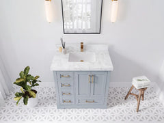 Boston 36 in. W x 22 in. D Center Sink Bathroom Vanity - photo 18