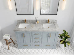 Boston 60 in. W x 22 in. D Double Sink Bathroom Vanity - photo 17