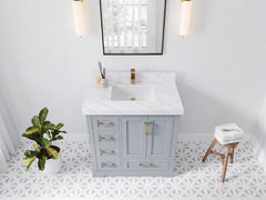 Boston 36 in. W x 22 in. D Center Sink Bathroom Vanity - photo 19