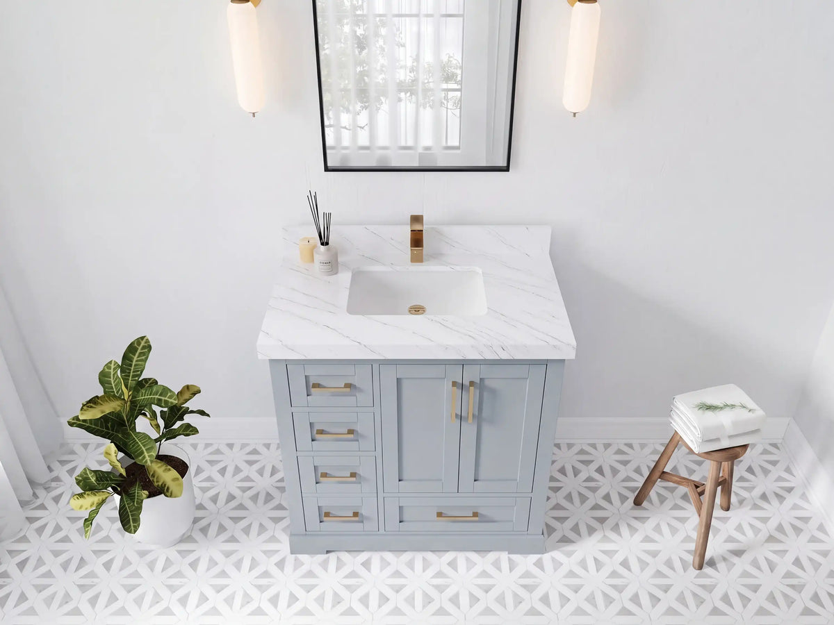 Boston 36 in. W x 22 in. D Center Sink Bathroom Vanity
