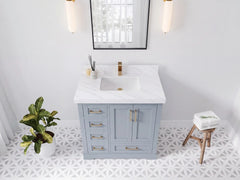 Boston 36 in. W x 22 in. D Right Offset Sink Bathroom Vanity - photo 19