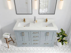 Boston 60 in. W x 22 in. D Double Sink Bathroom Vanity - photo 18