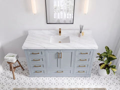 Boston 60 in. W x 22 in. D Single Sink Bathroom Vanity - photo 20