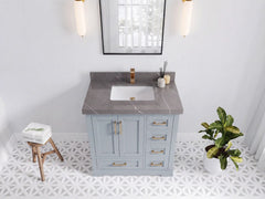 Boston 36 in. W x 22 in. D Center Sink Bathroom Vanity - photo 21