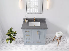 Boston 36 in. W x 22 in. D Center Sink Bathroom Vanity - photo 20
