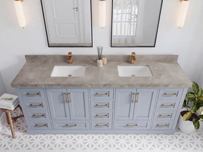 Boston 84 in. W x 22 in. D Double Sink Bathroom Vanity
