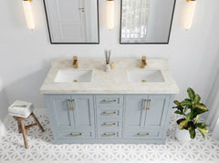 Boston 60 in. W x 22 in. D Double Sink Bathroom Vanity - photo 31
