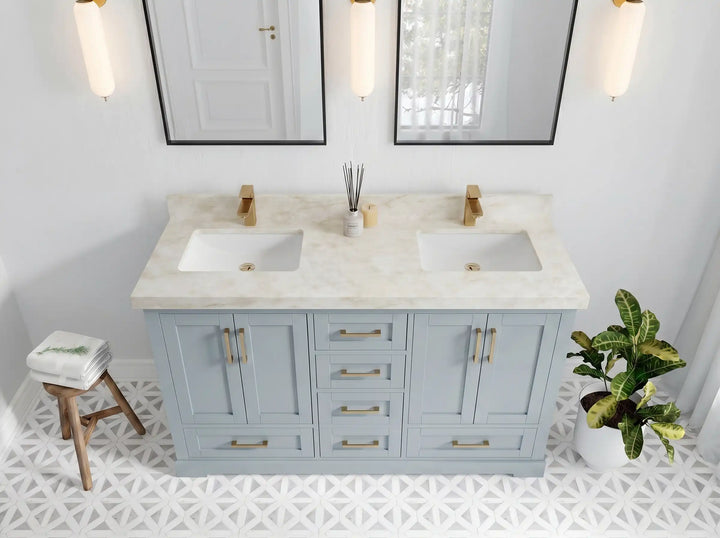 Boston 60 in. W x 22 in. D Double Sink Bathroom Vanity - photo 32