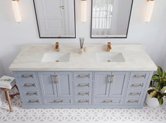 Boston 84 in. W x 22 in. D Double Sink Bathroom Vanity - photo 32