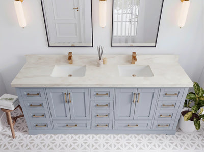 Boston 84 in. W x 22 in. D Double Sink Bathroom Vanity