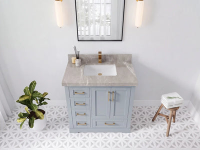 Boston 36 in. W x 22 in. D Right Offset Sink Bathroom Vanity