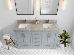 Boston 60 in. W x 22 in. D Double Sink Bathroom Vanity - photo 32