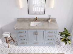 Boston 60 in. W x 22 in. D Single Sink Bathroom Vanity - photo 32