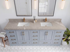 Boston 84 in. W x 22 in. D Double Sink Bathroom Vanity - photo 33