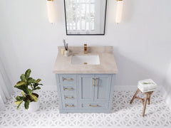 Boston 36 in. W x 22 in. D Right Offset Sink Bathroom Vanity - photo 35