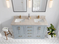 Boston 60 in. W x 22 in. D Double Sink Bathroom Vanity - photo 33
