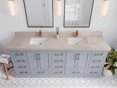 Boston 84 in. W x 22 in. D Double Sink Bathroom Vanity - photo 34