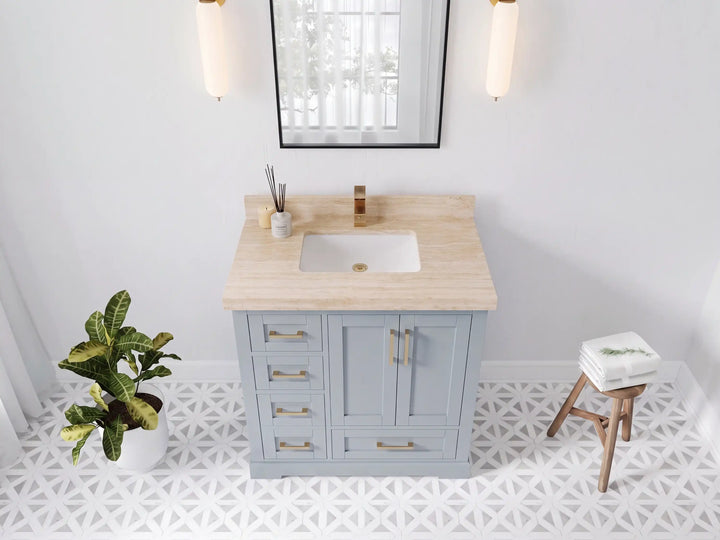 Boston 36 in. W x 22 in. D Right Offset Sink Bathroom Vanity - photo 37