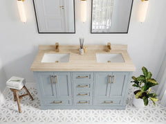 Boston 60 in. W x 22 in. D Double Sink Bathroom Vanity - photo 34