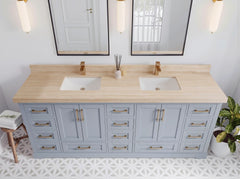 Boston 84 in. W x 22 in. D Double Sink Bathroom Vanity - photo 35