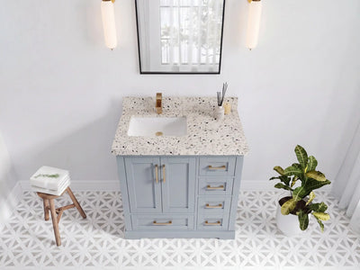 Boston 36 in. W x 22 in. D Left Offset Sink Bathroom Vanity