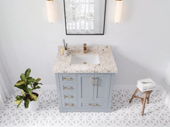 Boston 36 in. W x 22 in. D Right Offset Sink Bathroom Vanity - photo 37