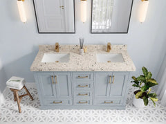 Boston 60 in. W x 22 in. D Double Sink Bathroom Vanity - photo 35